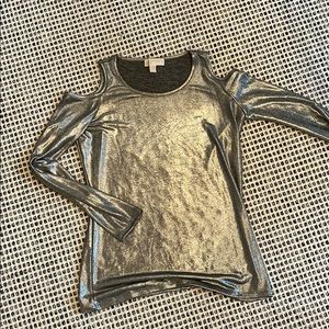 Michael Kors Open Shoulder Sparkly Top Size L